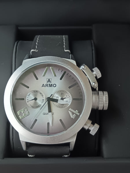 Silver Faded Face Armo Watch