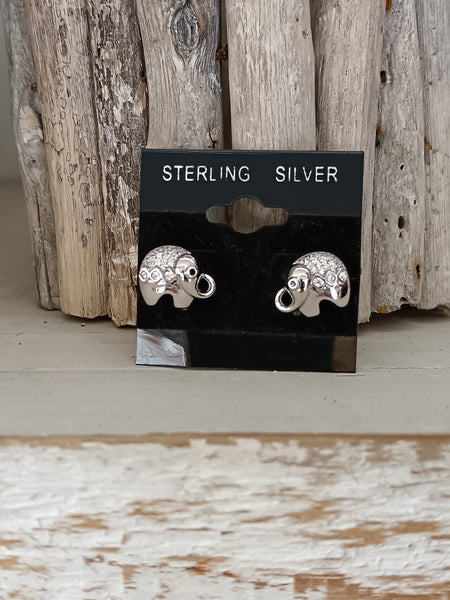 Elephant Sterling Silver Earrings