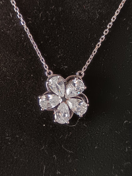 Flower Sterling Silver Necklace