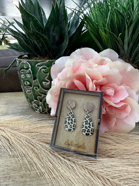 Teardrop Leopard Earring