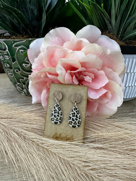 Teardrop Leopard Earring