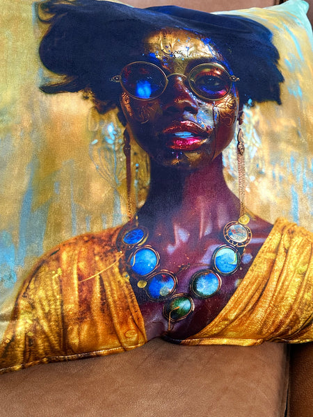 Retro Colourful Glasses African Lady