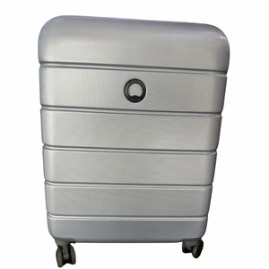 Delsey Silver Suitcase