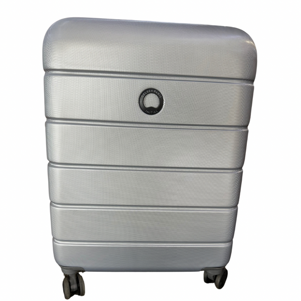 Delsey Silver Suitcase