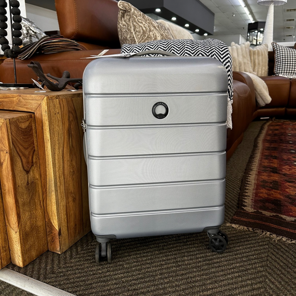 Delsey Silver Suitcase