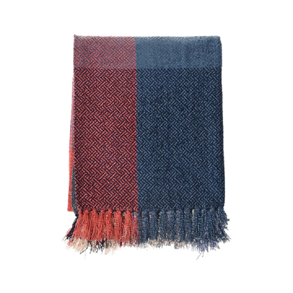 CHENILLE THROW - TRELLIS | PROVINCIAL BLUE/NAVY