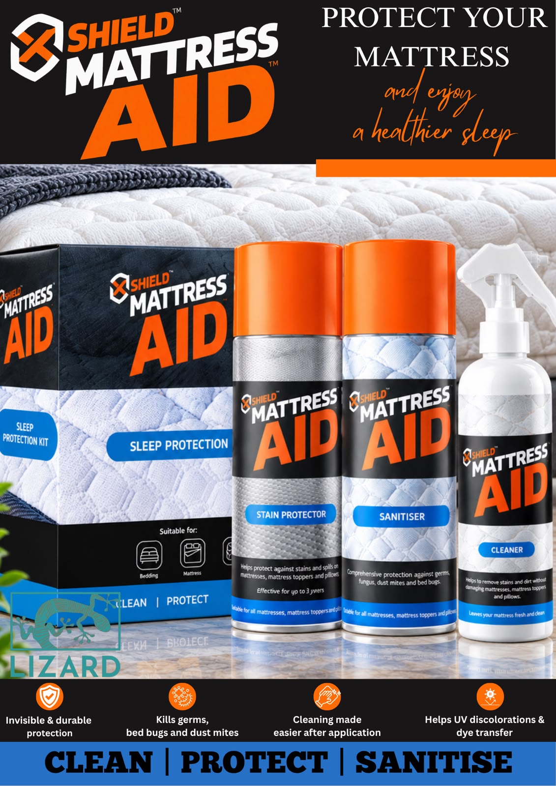 home xshield mattress aid sleep protection kit stain protector ...
