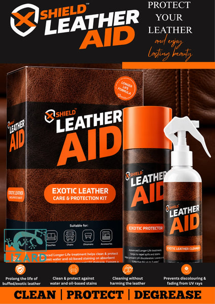 XShield Leather Aid – Exotic Leather Care & Protection Kit
