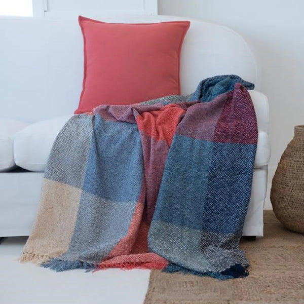 CHENILLE THROW - TRELLIS | PROVINCIAL BLUE/NAVY