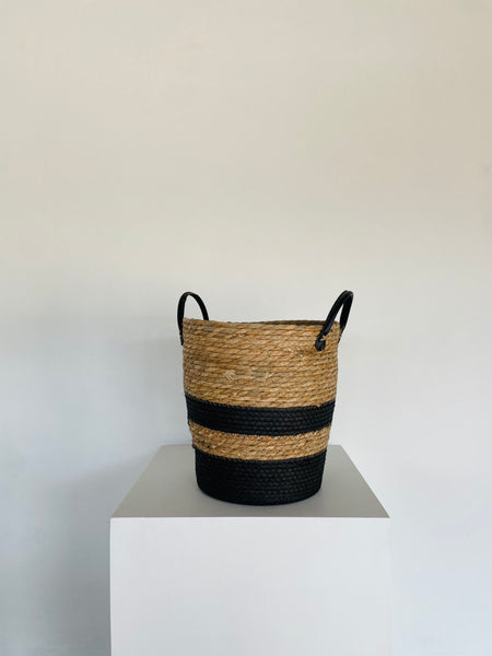 Grass Planter Basket with Black Handles