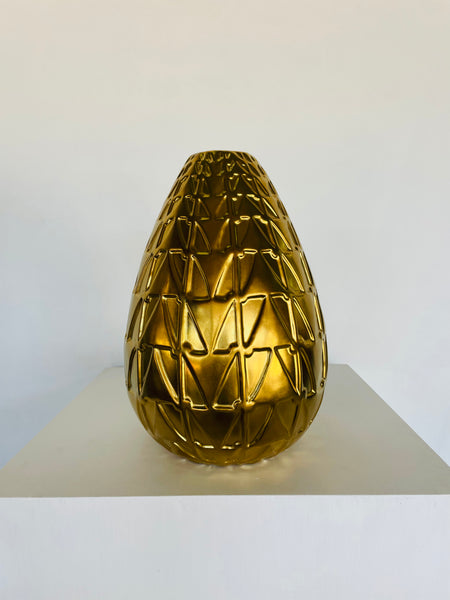 Modern Luxury Textured Golden Vases