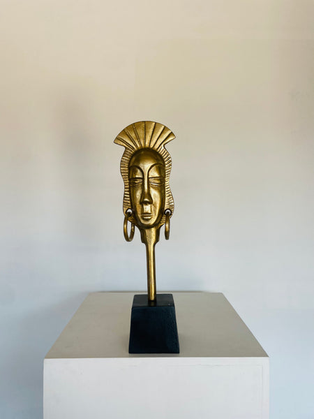 African Woman Gold Sculpture