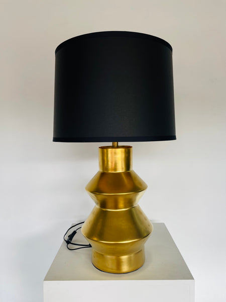 Luxury Modern Table Lamp Golden with Black Shade
