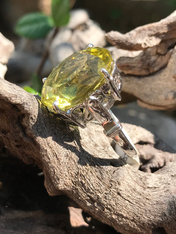 Lemon Topaz in High Setting (Size M)