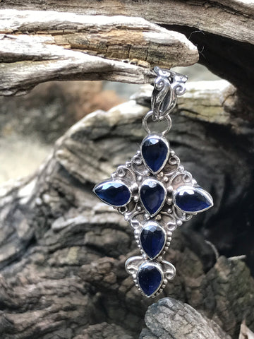 Blue Kyanite Cross