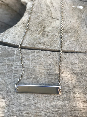 Silver Bar Necklace