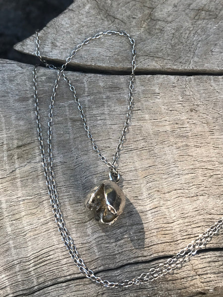 Coffee Bean Silver Necklace