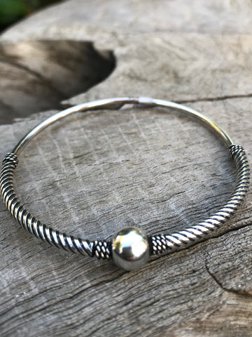 Silver Ball Bangle