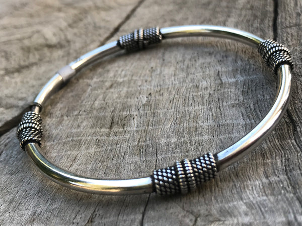 Outpost Silver Bangle
