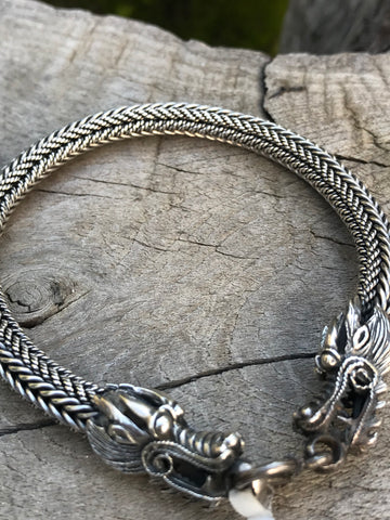 Dragonshead Silver Bracelet