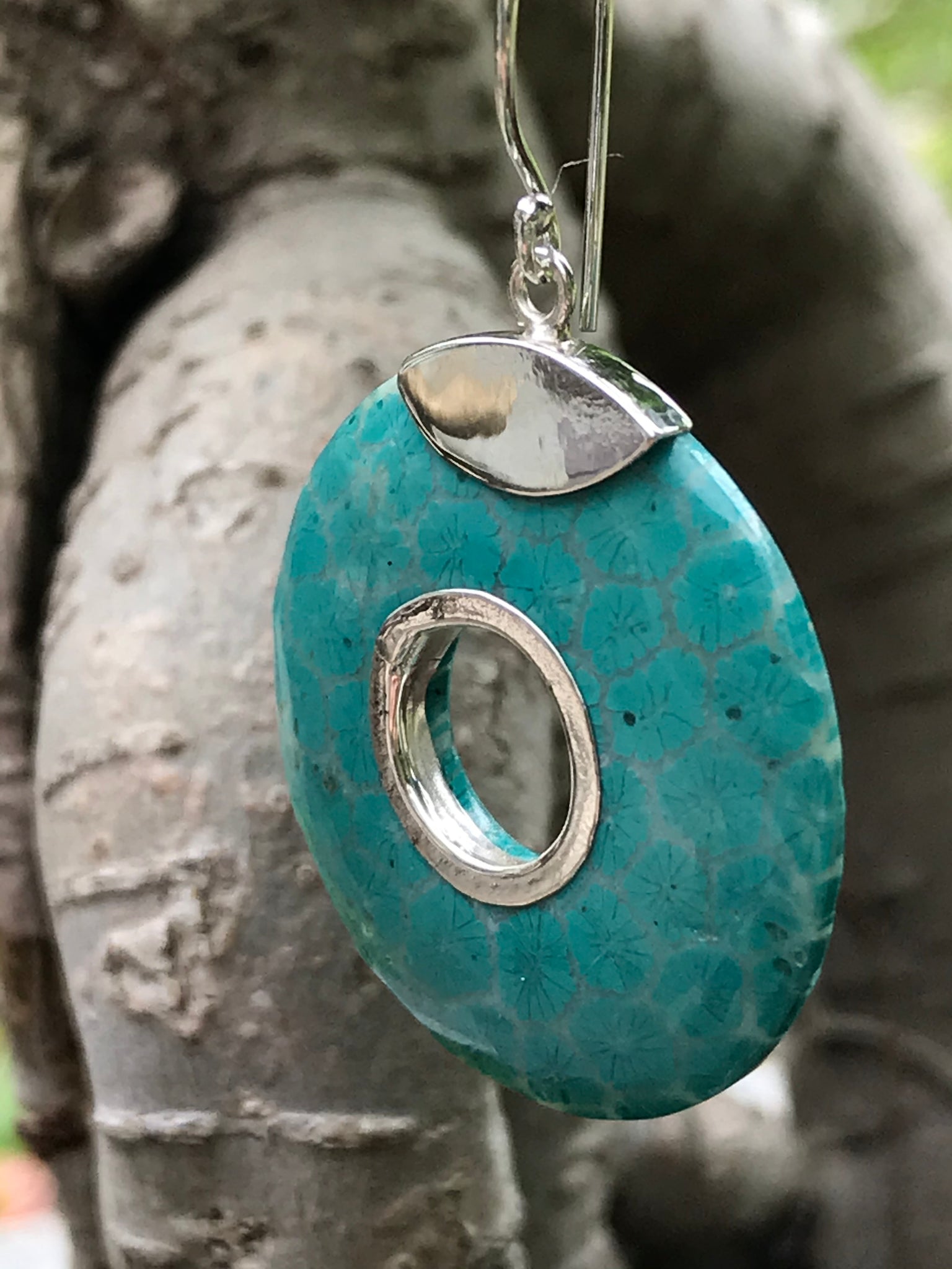 Turquoise Coral Earring