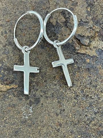 Earring sleeper with cross