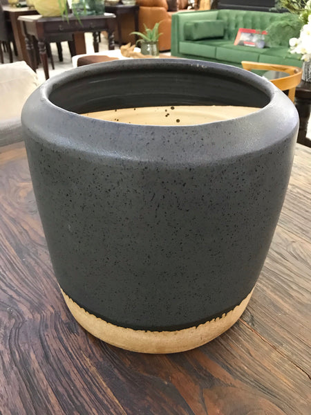 Modern Black/ Neutral Ceramic Planter