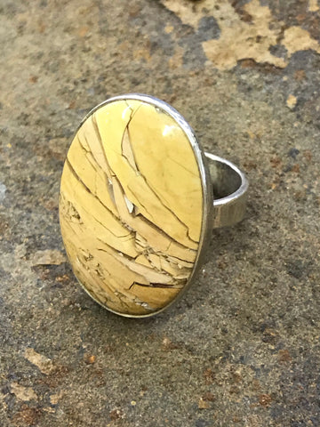 Landscape Jasper Ring (Size O)