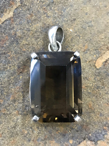 Smokey Quartz Rectangular Pendant