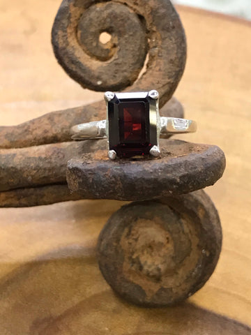 Garnet Rectangle Ring