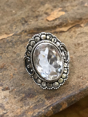 Cubic Zirconium in Victorian Setting (Size O)