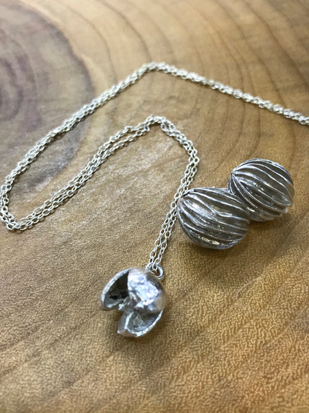 Coffee Bean Silver Necklace