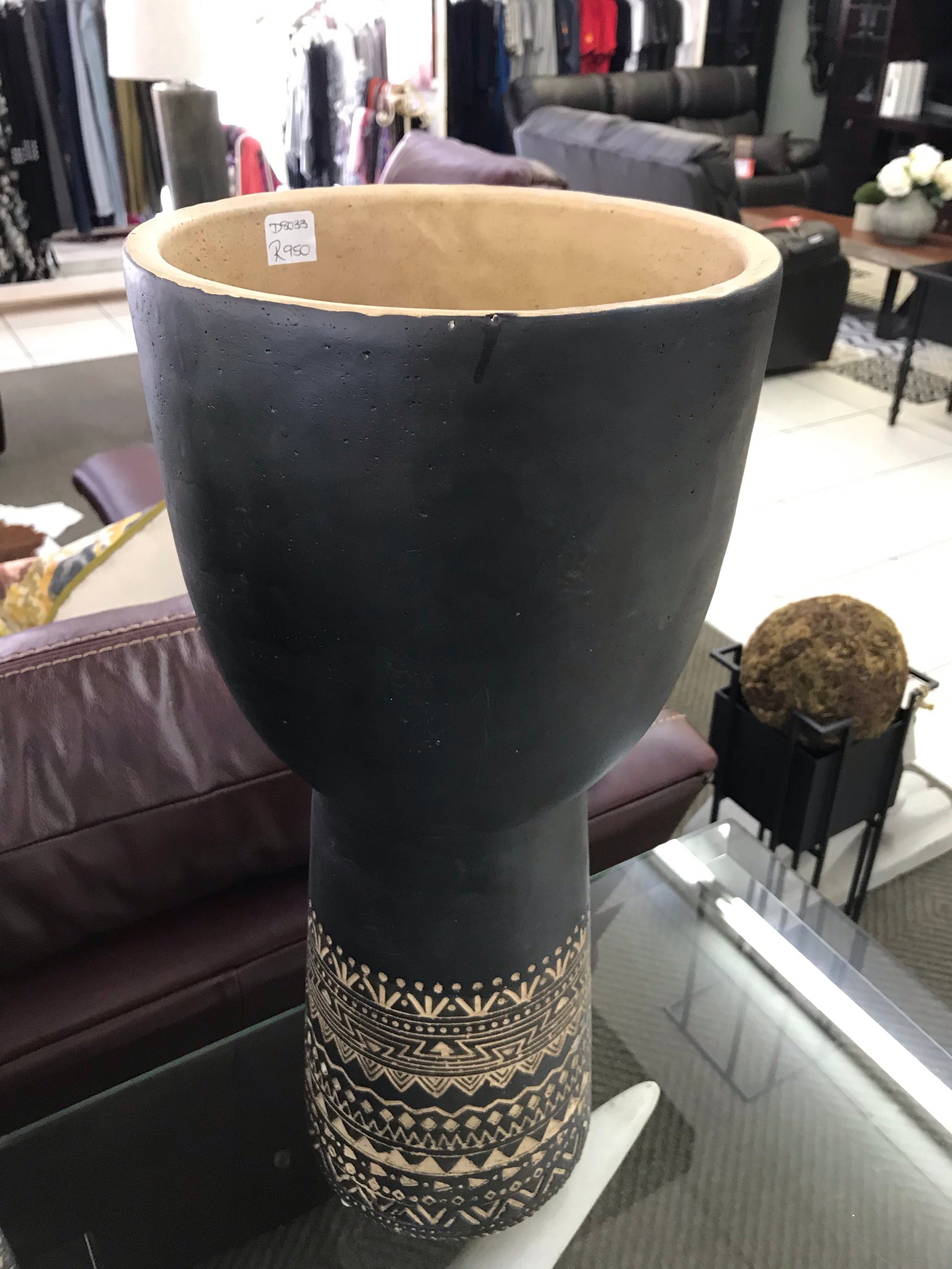 XTall Clay African Vase